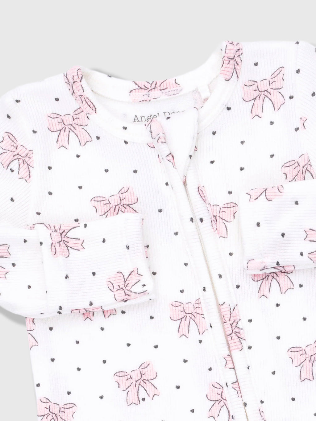 Angel Dear Baby Girls' 2-Way Zipper Ruffle Back Footie - Saint Bernard