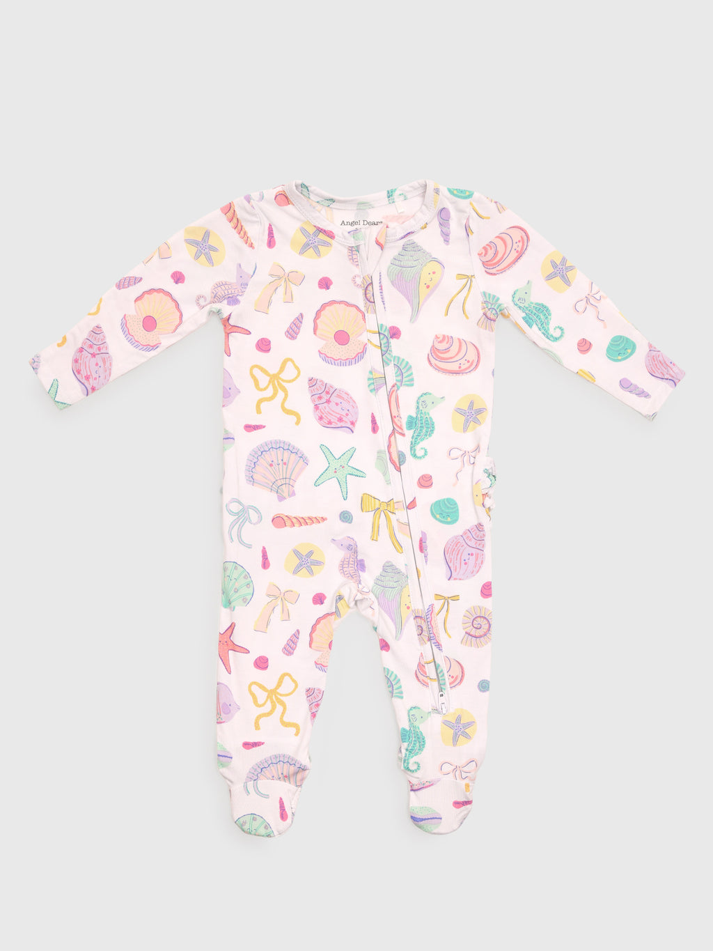 Angel Dear Baby Girls' 2-Way Zipper Ruffle Back Footie - Saint Bernard