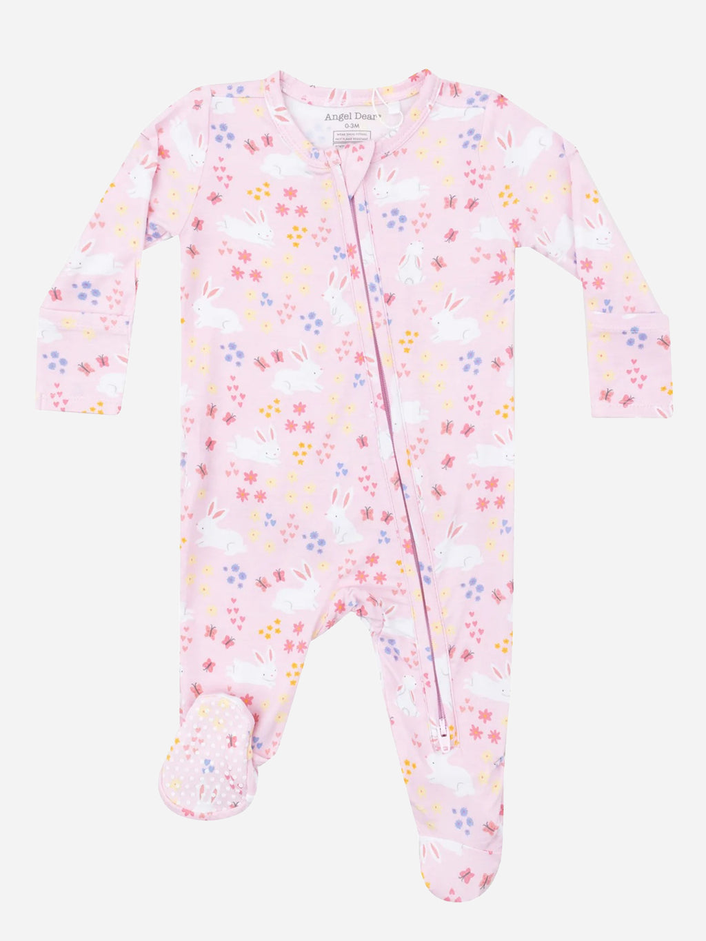 Angel Dear Baby Girls' 2-Way Zipper Ruffle Back Footie - Saint Bernard