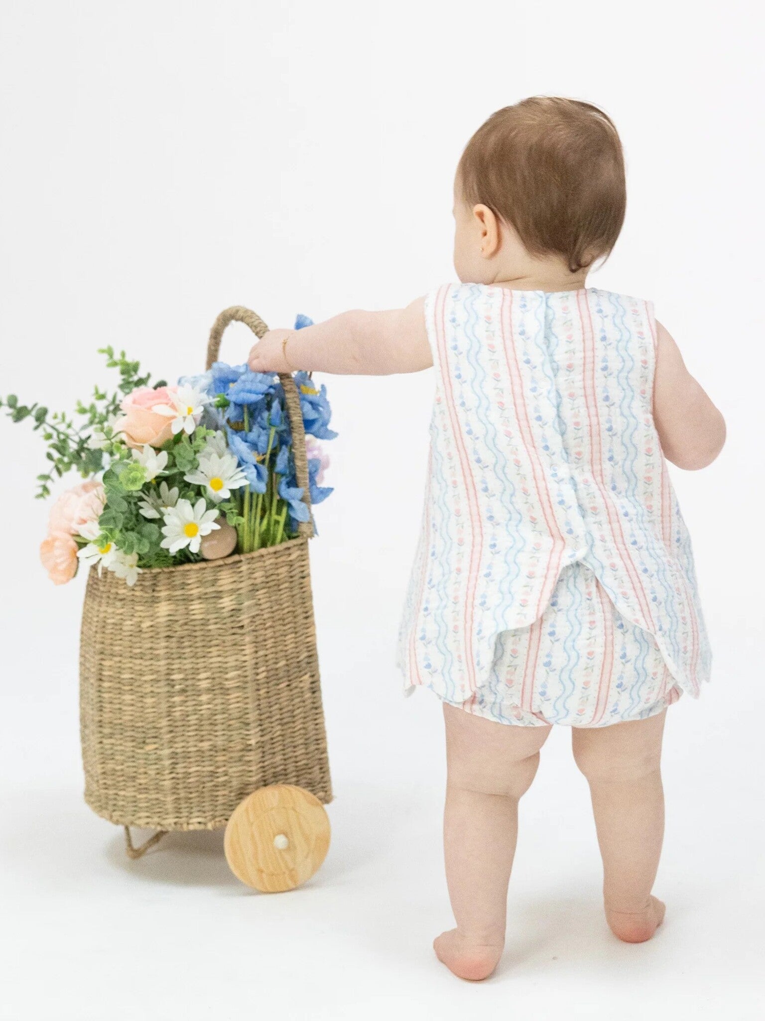 Angel Dear Baby Girls' Scallop Back Top & Bloomer Set - Saint Bernard