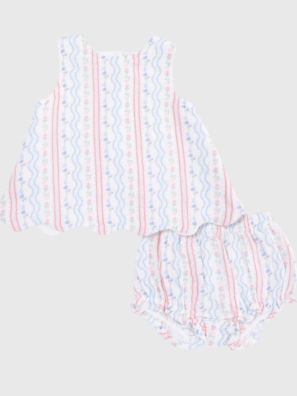 Angel Dear Baby Girls' Scallop Back Top & Bloomer Set - Saint Bernard