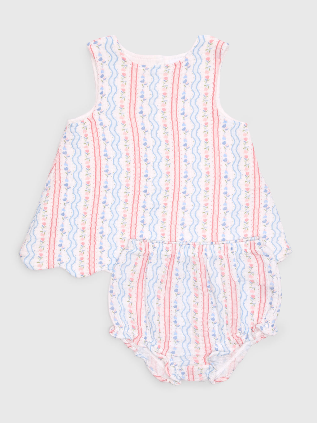 Angel Dear Baby Girls' Scallop Back Top & Bloomer Set - Saint Bernard