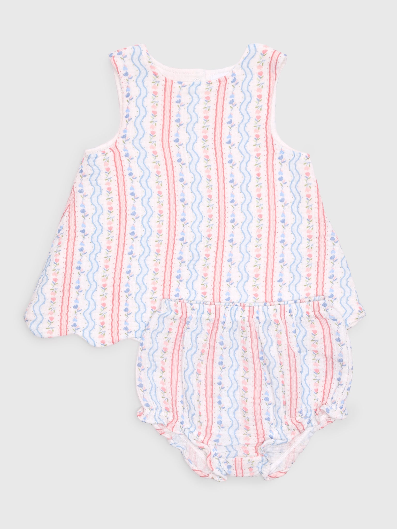 Angel Dear Baby Girls' Scallop Back Top & Bloomer Set - Saint Bernard
