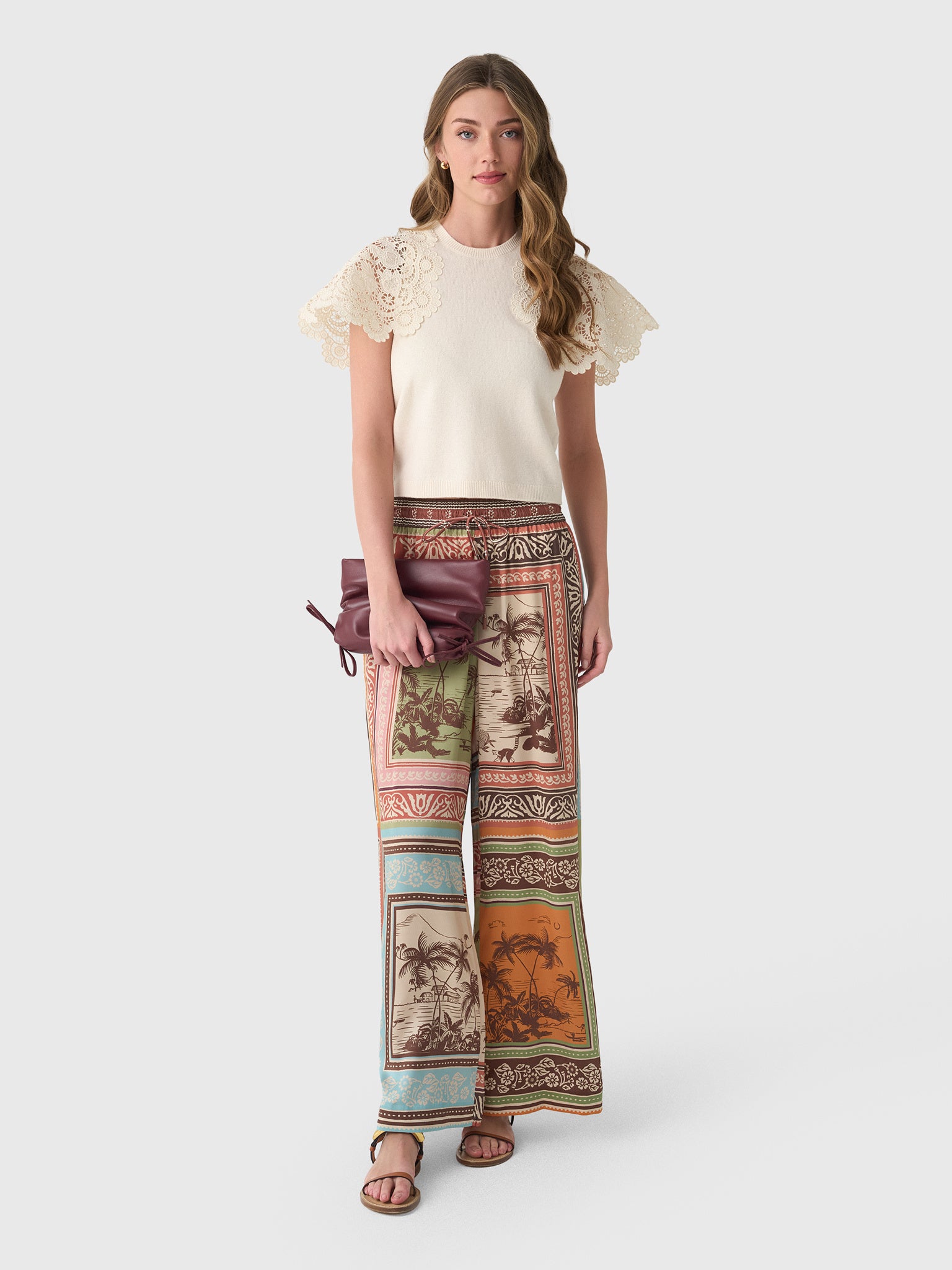 Alemais Women's Alberta Silk Pant - Saint Bernard