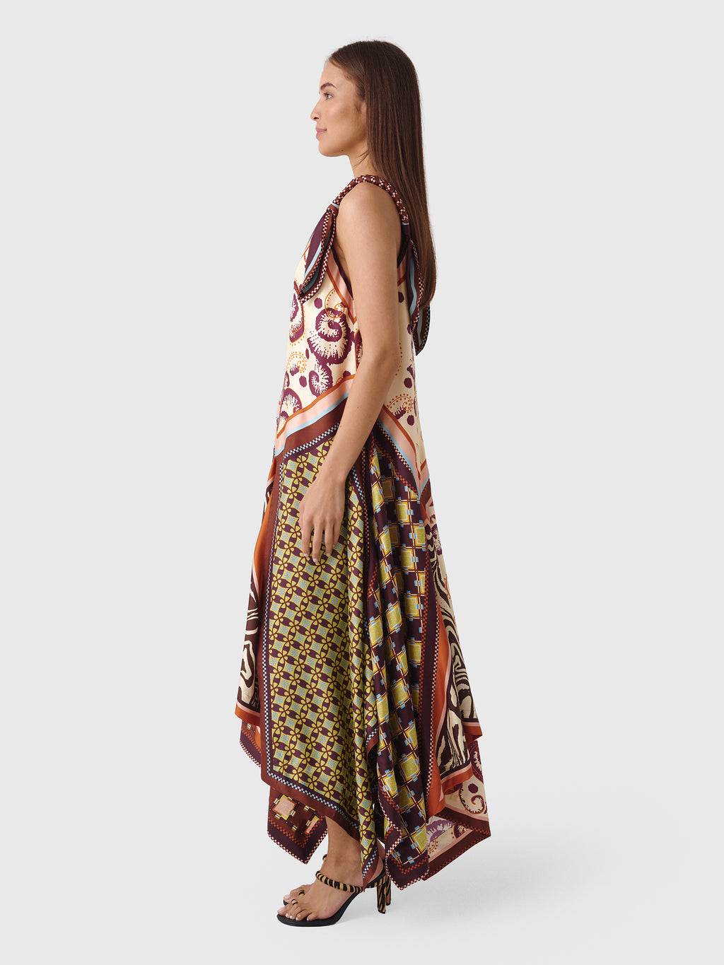 Alemais Women's Wilson Silk Midi Dress - Saint Bernard