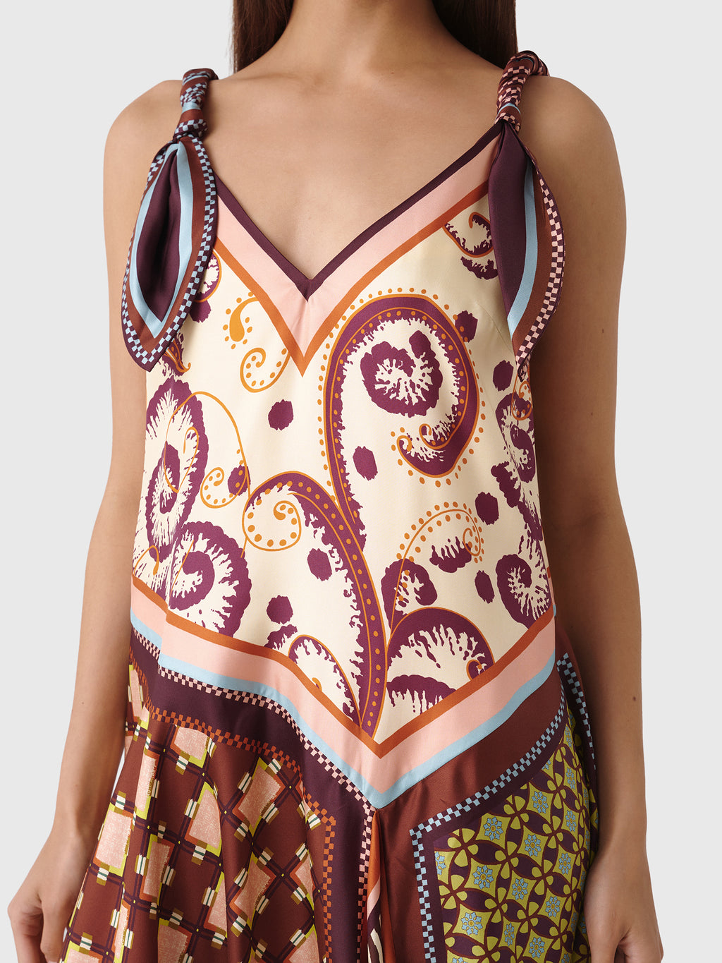 Alemais Women's Wilson Silk Midi Dress - Saint Bernard