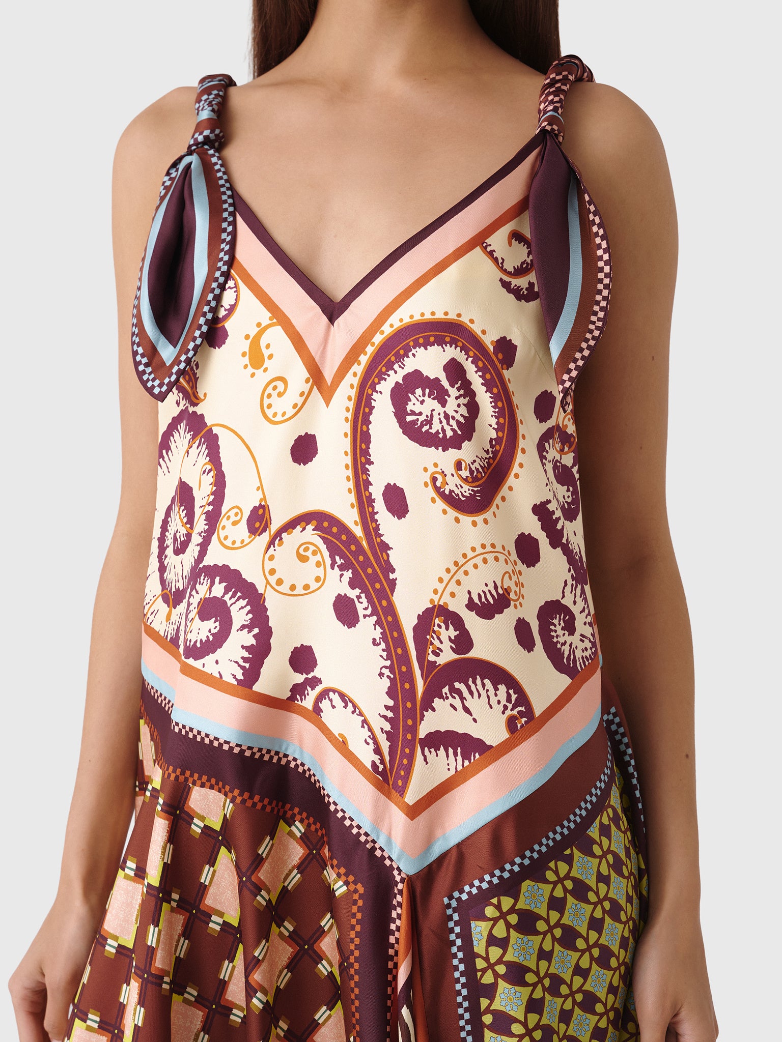 Alemais Women's Wilson Silk Midi Dress - Saint Bernard