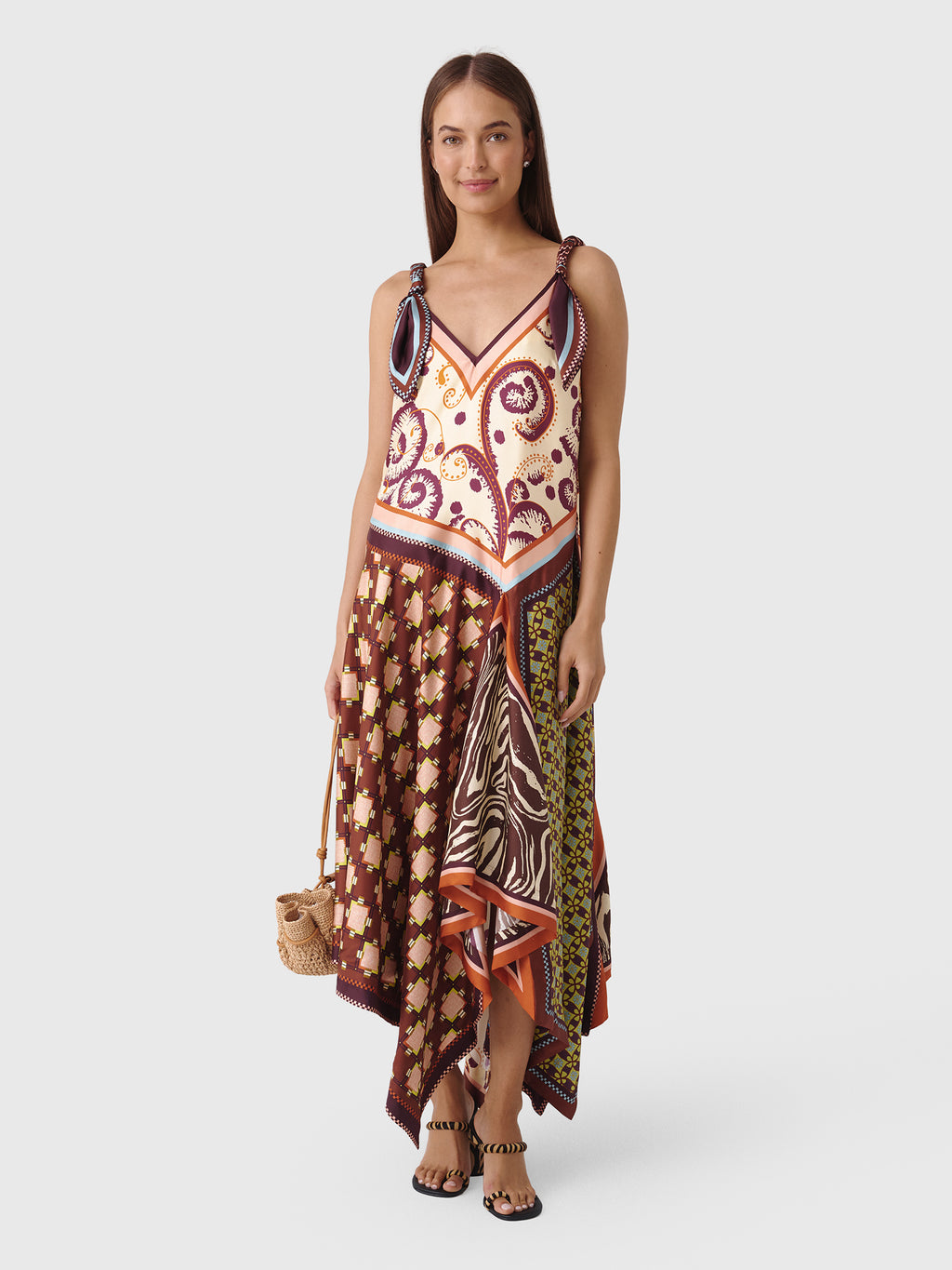 Alemais Women's Wilson Silk Midi Dress - Saint Bernard