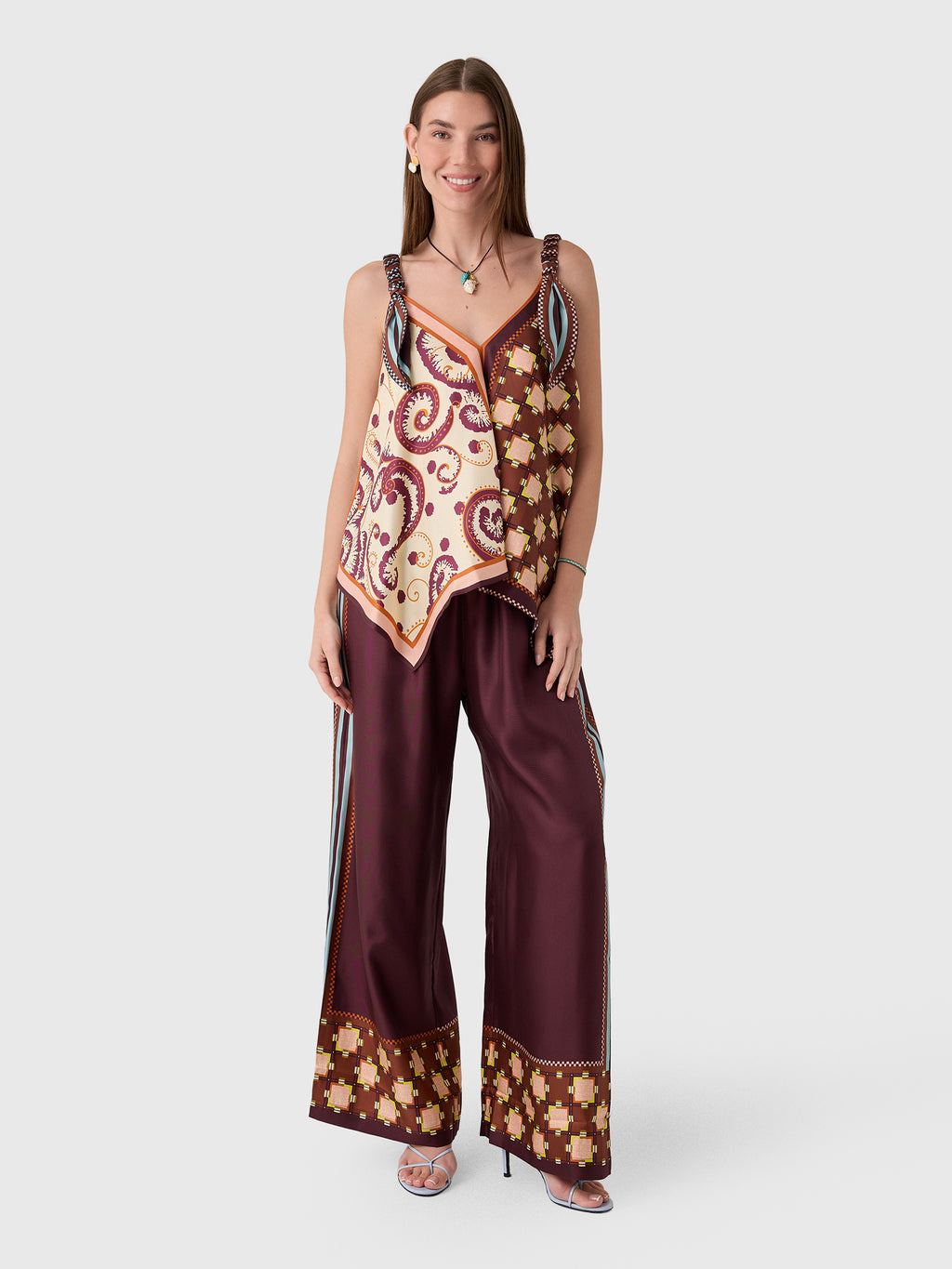 Alemais Women's Wilson Silk Top - Saint Bernard