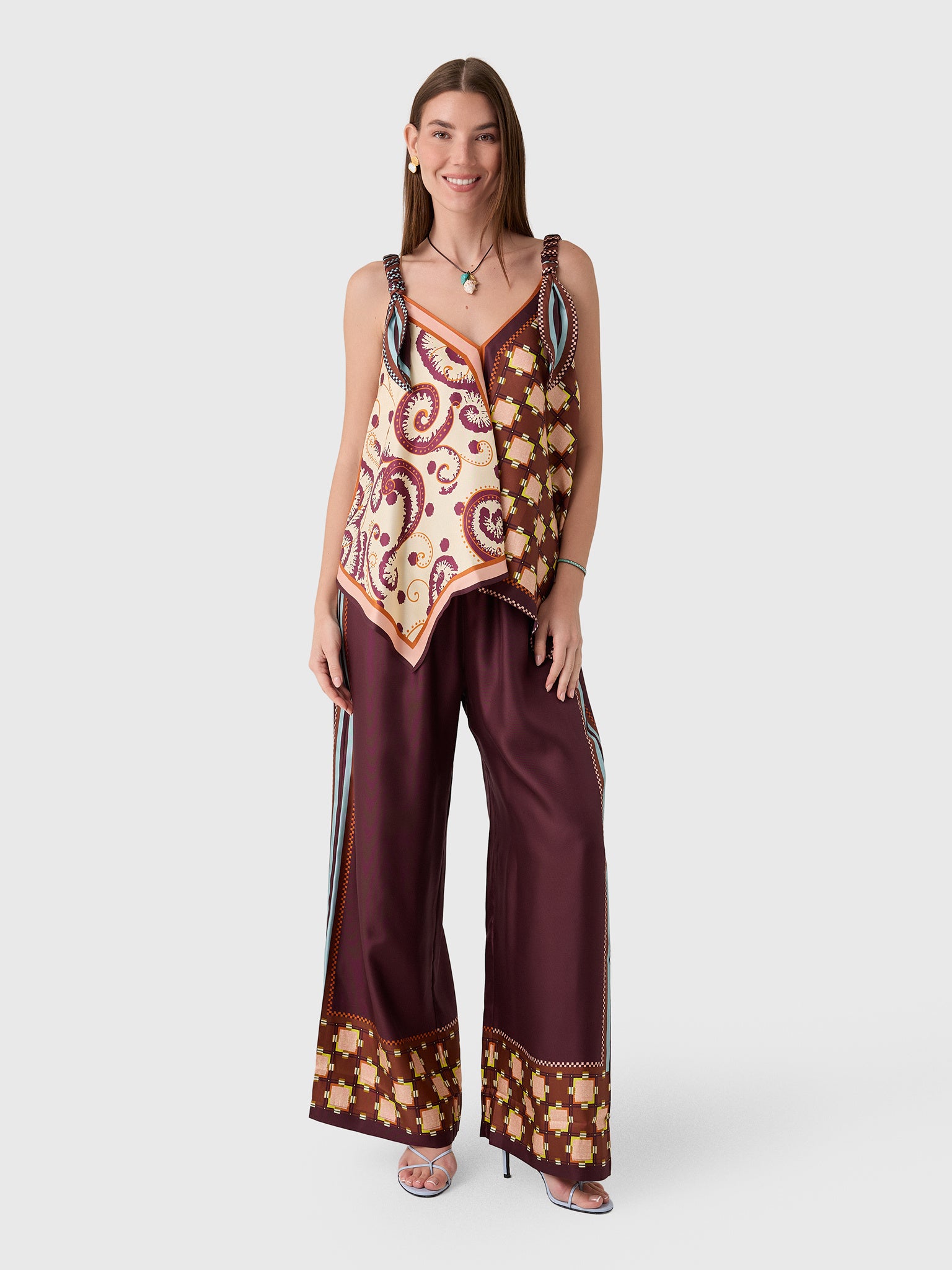 Alemais Women's Wilson Silk Top - Saint Bernard