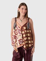 Alemais Women's Wilson Silk Top - Saint Bernard