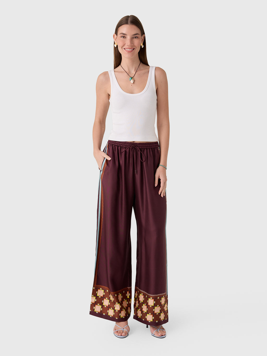 Alemais Women's Wilson Silk Pant - Saint Bernard