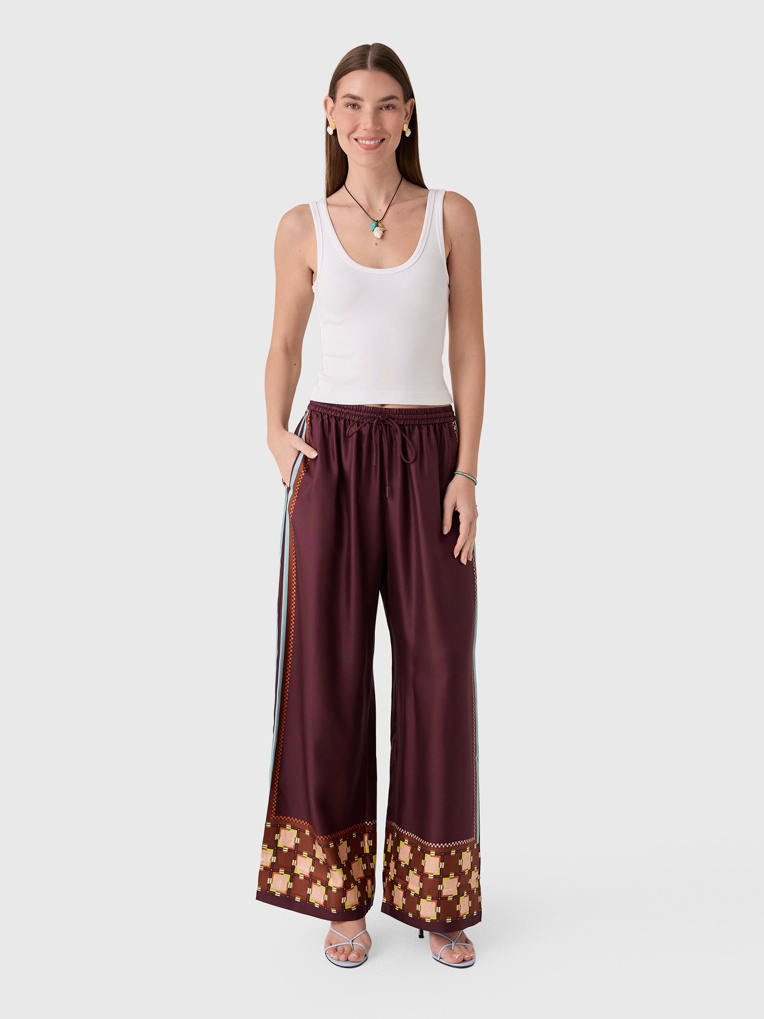 Alemais Women's Wilson Silk Pant - Saint Bernard