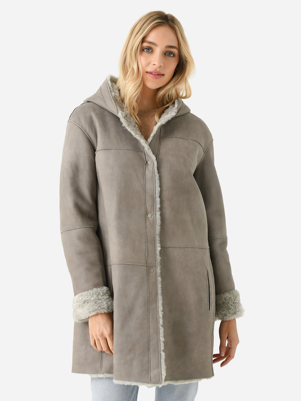 Frauenschuh Women's Olivera Reversible Lambskin Coat - Saint Bernard