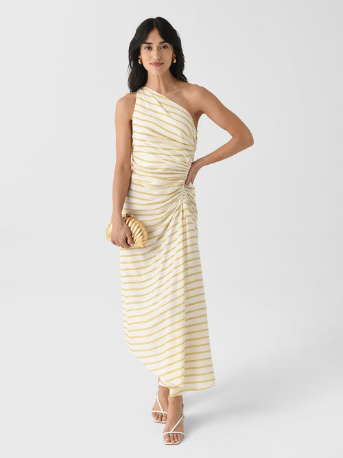 A.L.C. Women's Carolyn Dress - Yellow - Size 12 - Canary Stripe A.L.C. Women's Carolyn Dress - Yellow - Size 12 - Canary Stripe