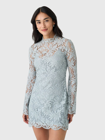 cooper st blue lace dress ALC Women's Eden Mini – Saint Bernard Size:Us Size 14 boned sheath silhouette leather_sole Universal Standard Plus Size