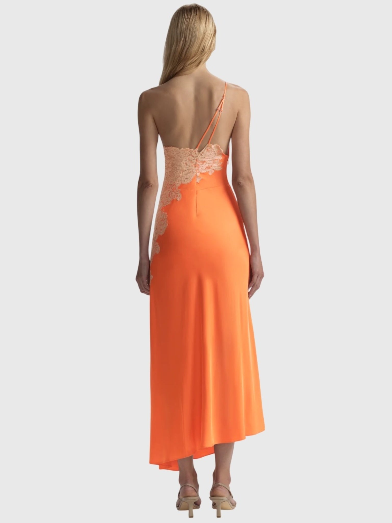 ALC Women's Lou Satin & Lace Midi Dress - Saint Bernard