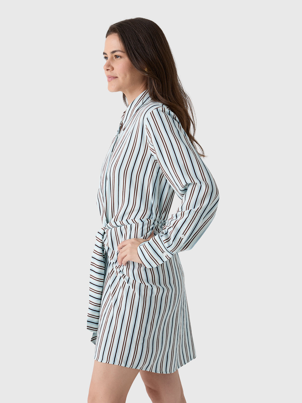 ALC Women's Mia Striped Mini Shirtdress - Saint Bernard