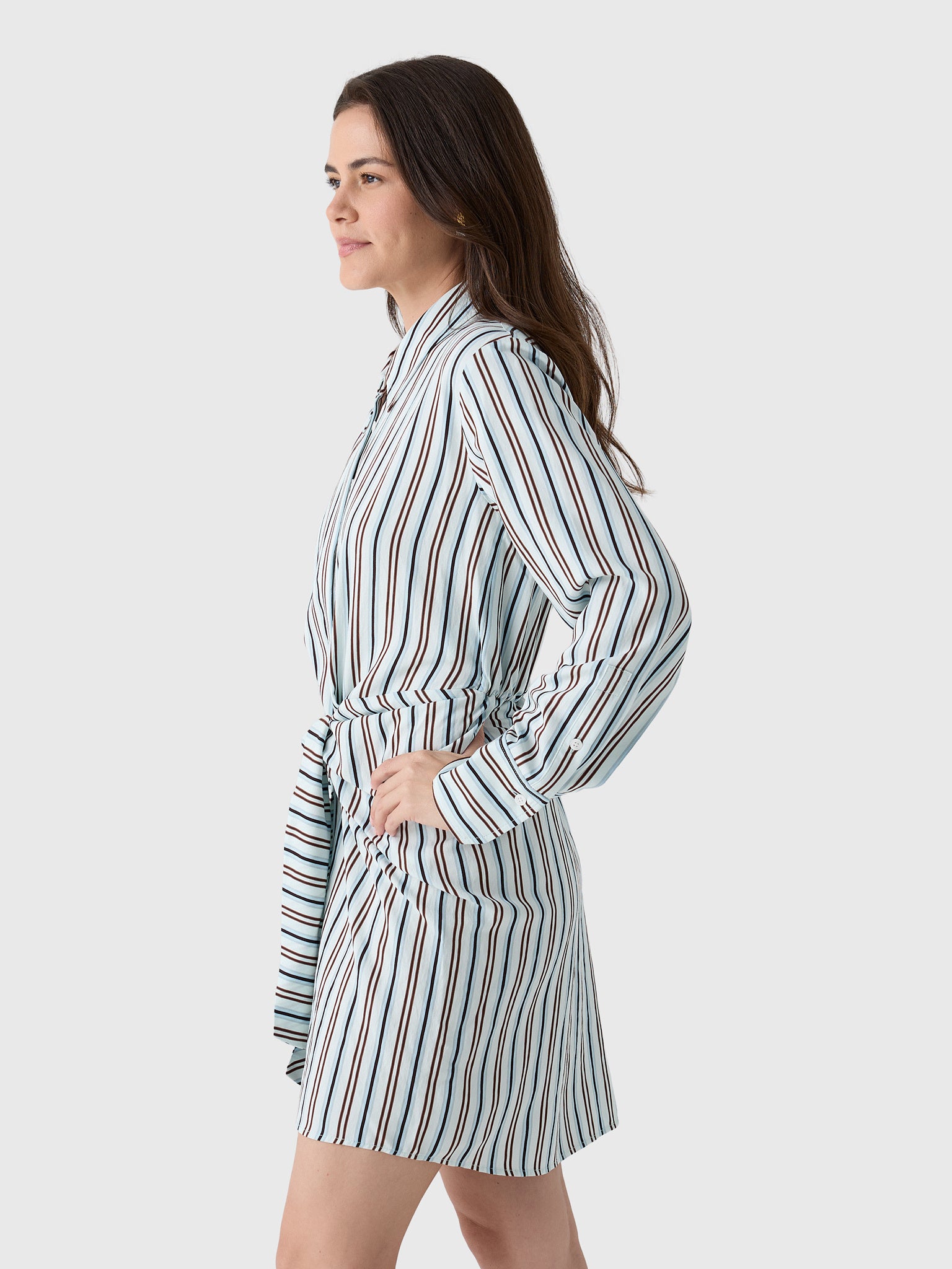 ALC Women's Mia Striped Mini Shirtdress - Saint Bernard