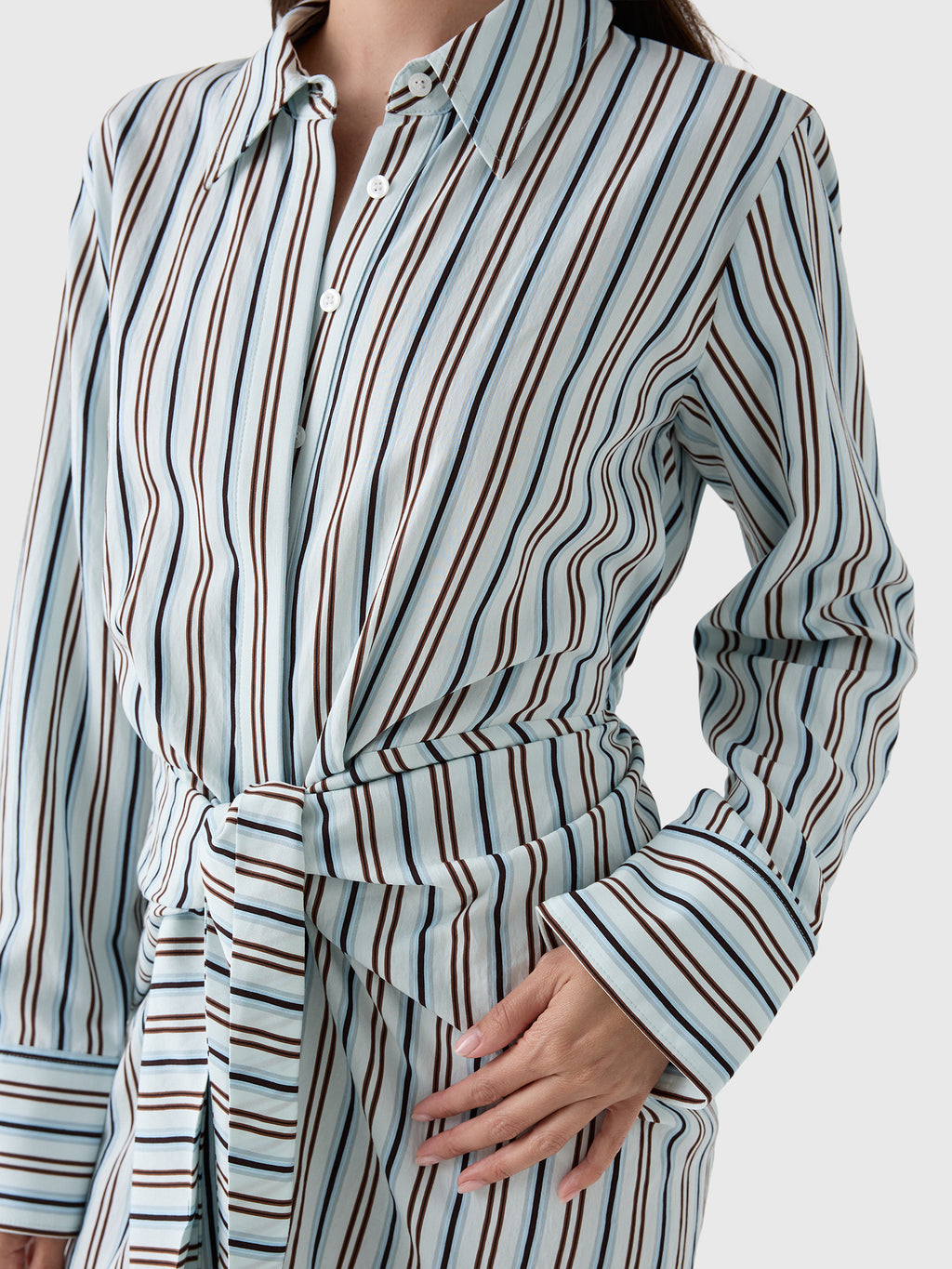 ALC Women's Mia Striped Mini Shirtdress - Saint Bernard