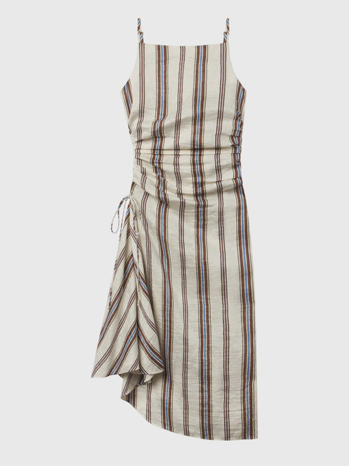 ALC Women's Naomi Striped Linen Midi Dress