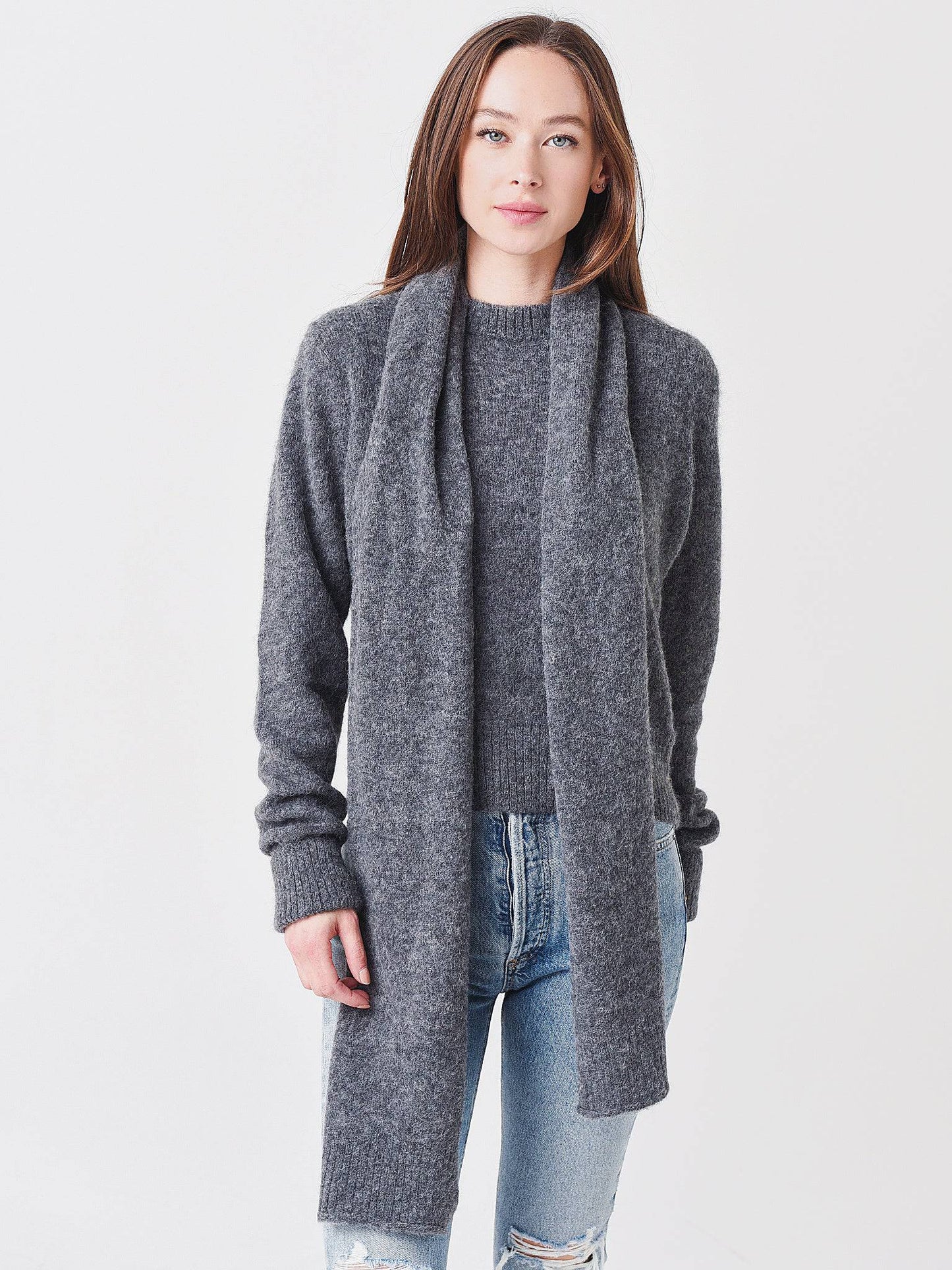 Ciao Lucia Women's Bernard Scarf-Accented Sweater - Saint Bernard