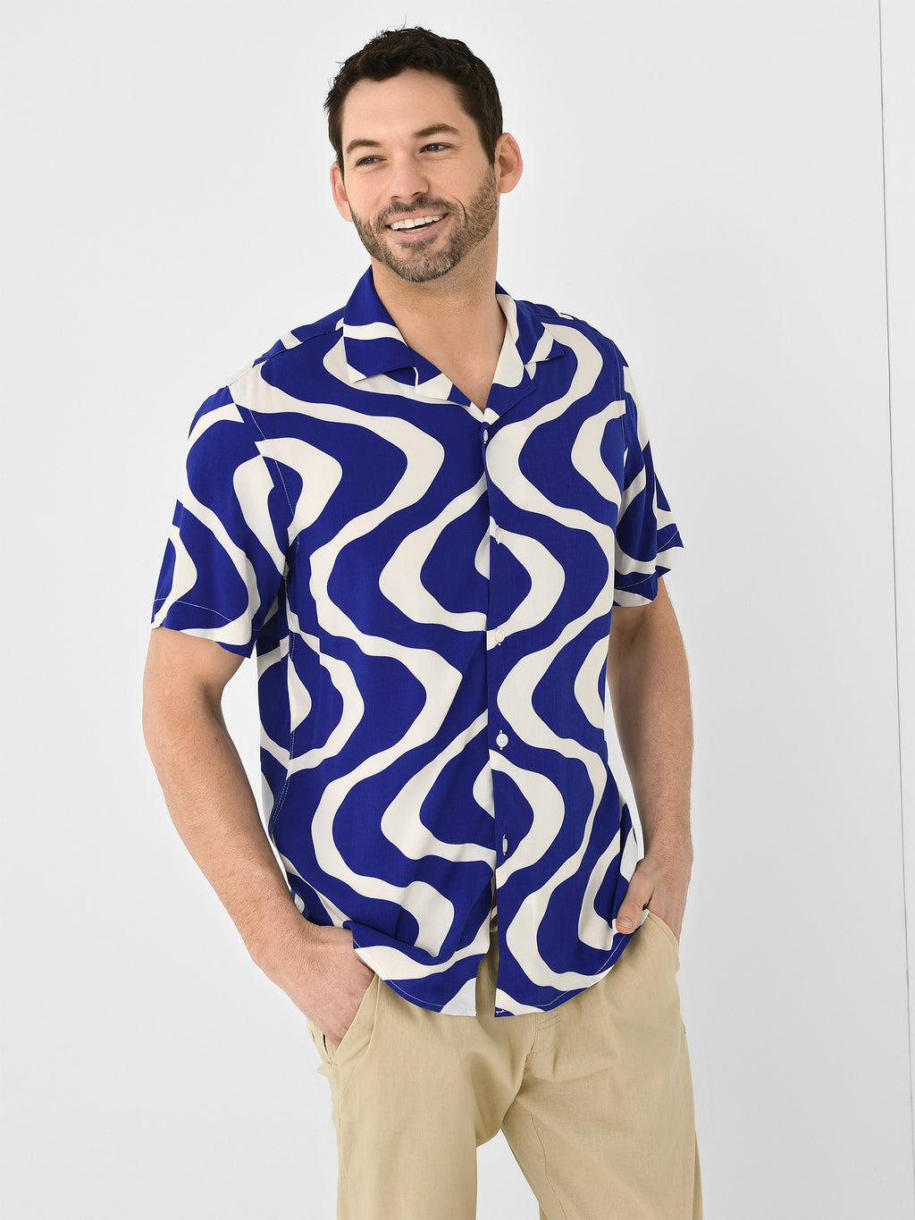 OAS Men's Rippling Viscose Shirt - Saint Bernard