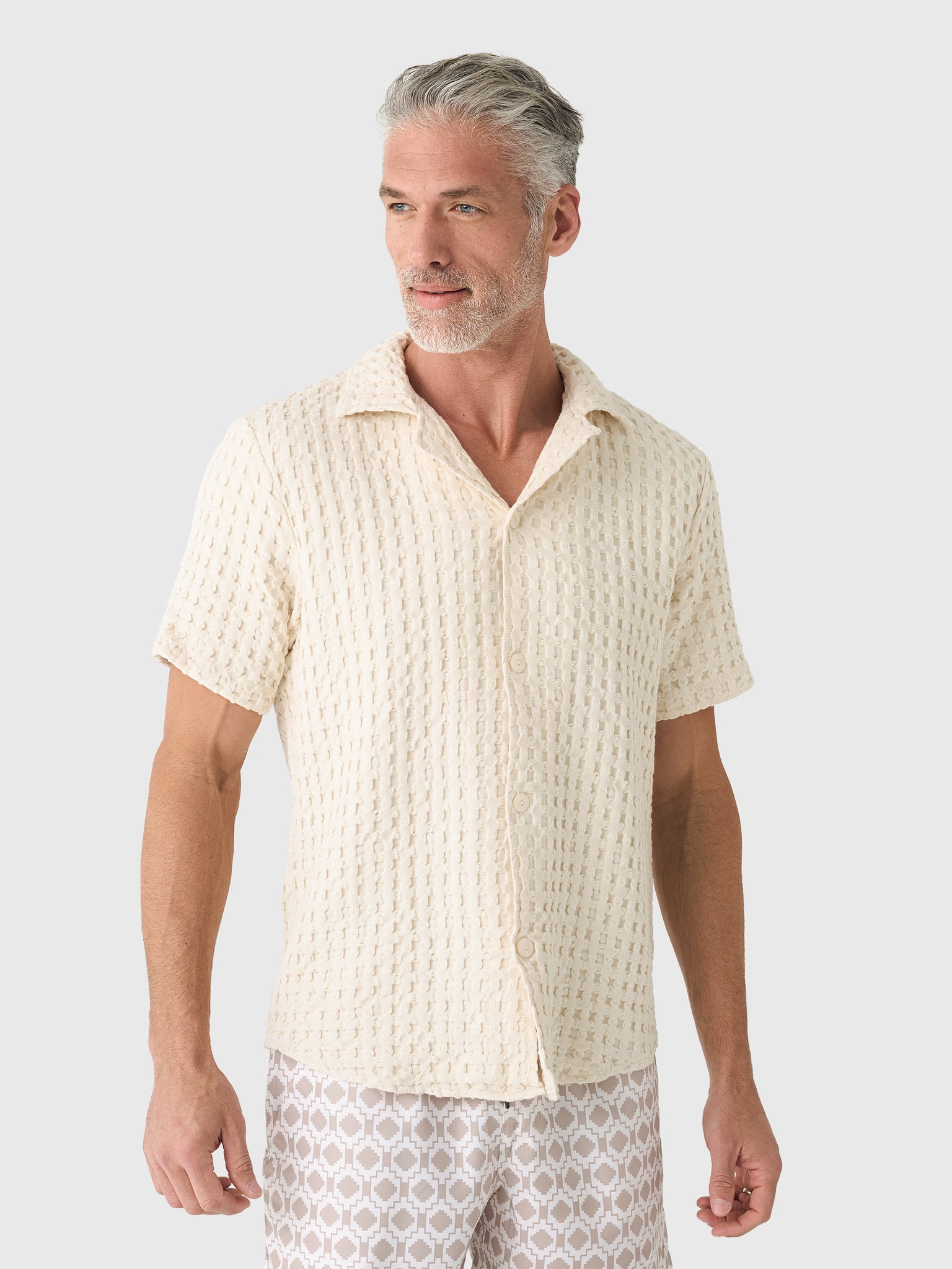 OAS オーエーエス　Ecru Jaffa Waffle Shirt OAS Jaffa Waffle Shirt | Shopbop