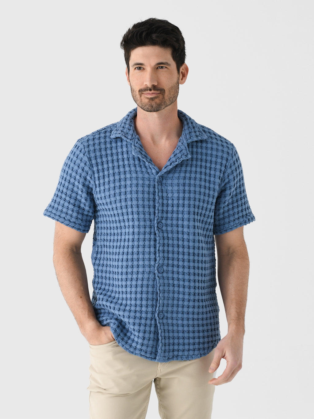 OAS Men's Coronet Cuba Waffle Shirt - Saint Bernard
