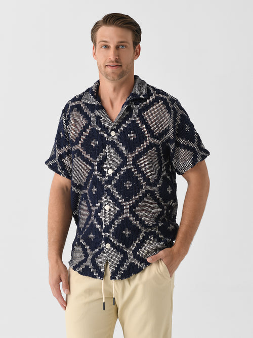 OAS Men's Trastevere Cuba Crochet Shirt