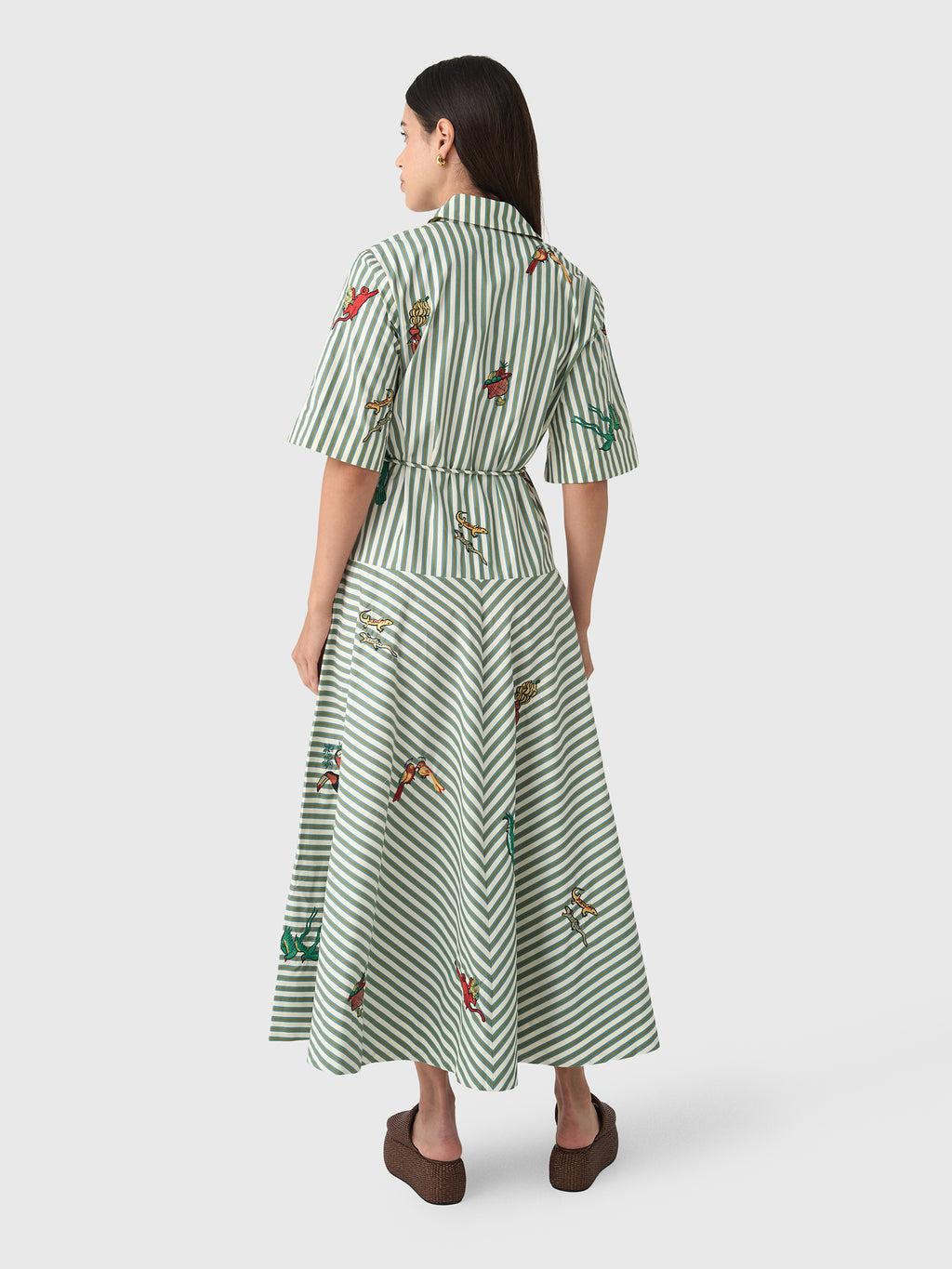 Alemais Women's Bisou Embroidered Shirtdress - Saint Bernard