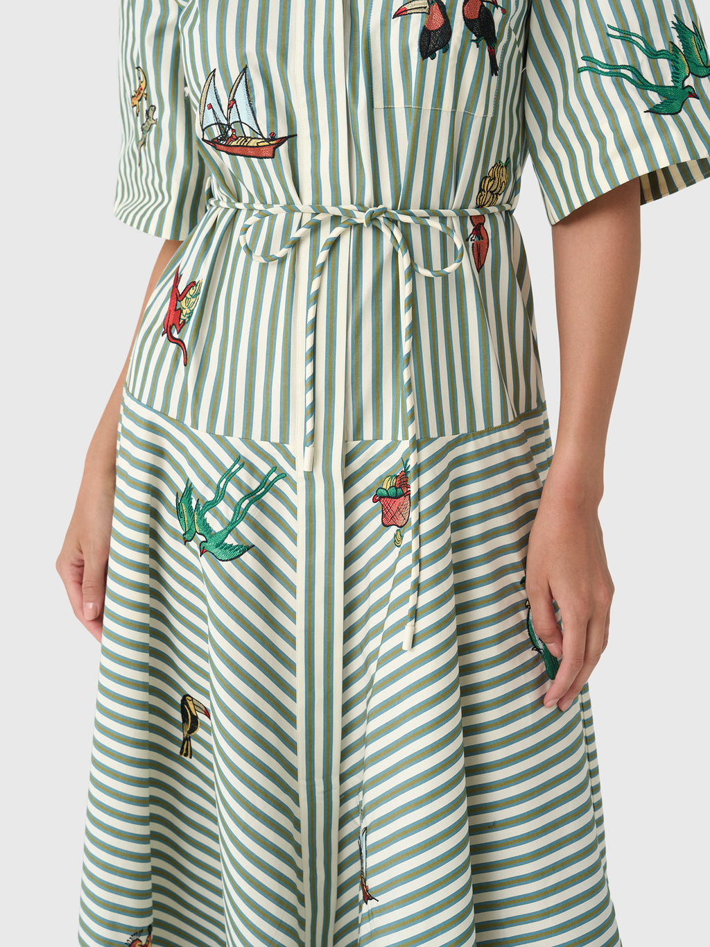 Alemais Women's Bisou Embroidered Shirtdress - Saint Bernard