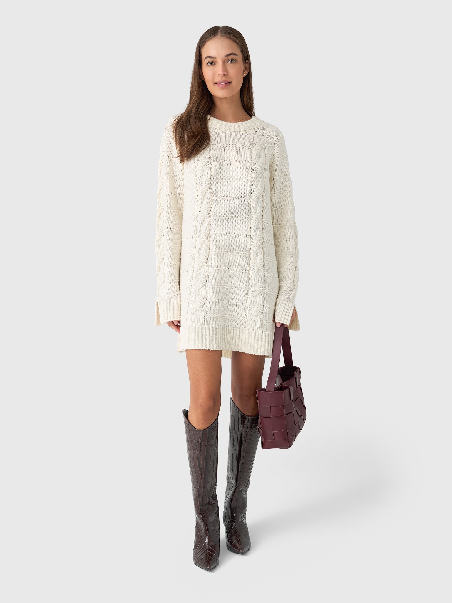 Ciao Lucia Women's Pria Cable Knit Sweater Dress – Saint Bernard