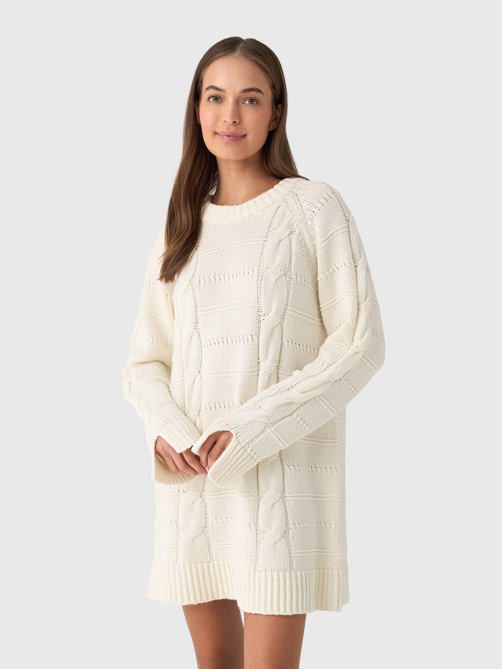 Ciao Lucia Women's Pria Cable Knit Sweater Dress - Saint Bernard
