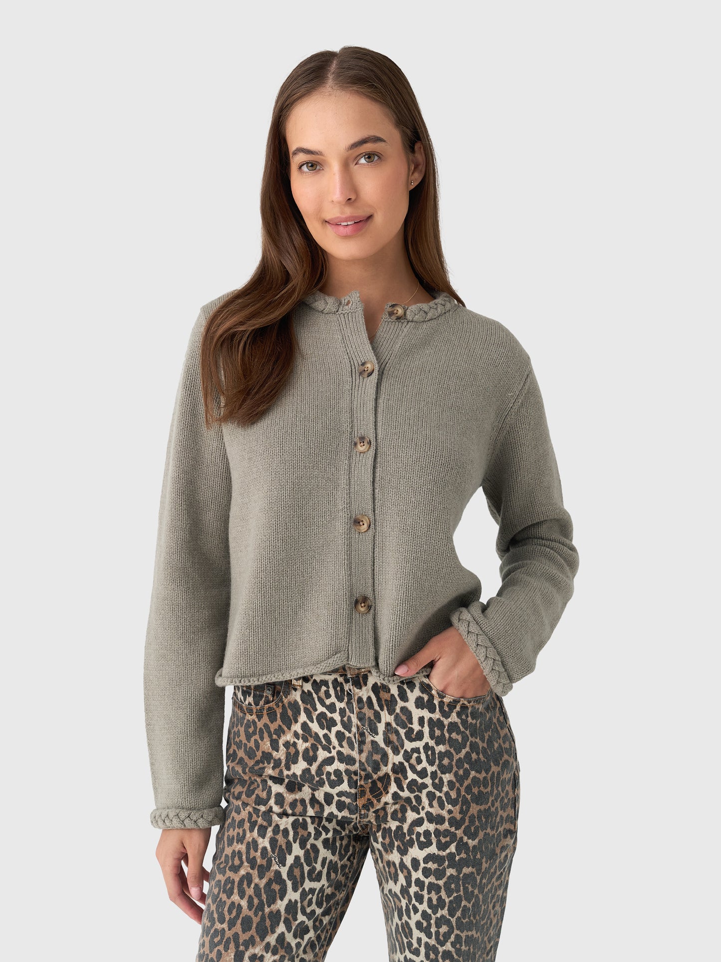 Ciao Lucia Women's Doris Wool Cardigan - Saint Bernard