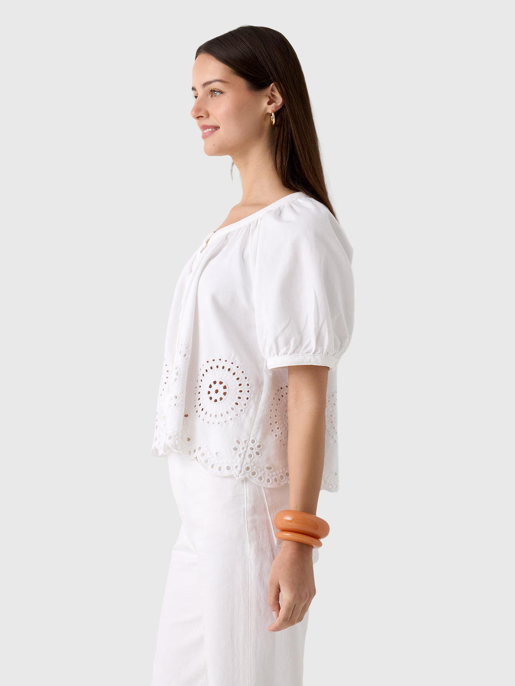 Frame Women's The Eyelet Resort Shirt - Saint Bernard