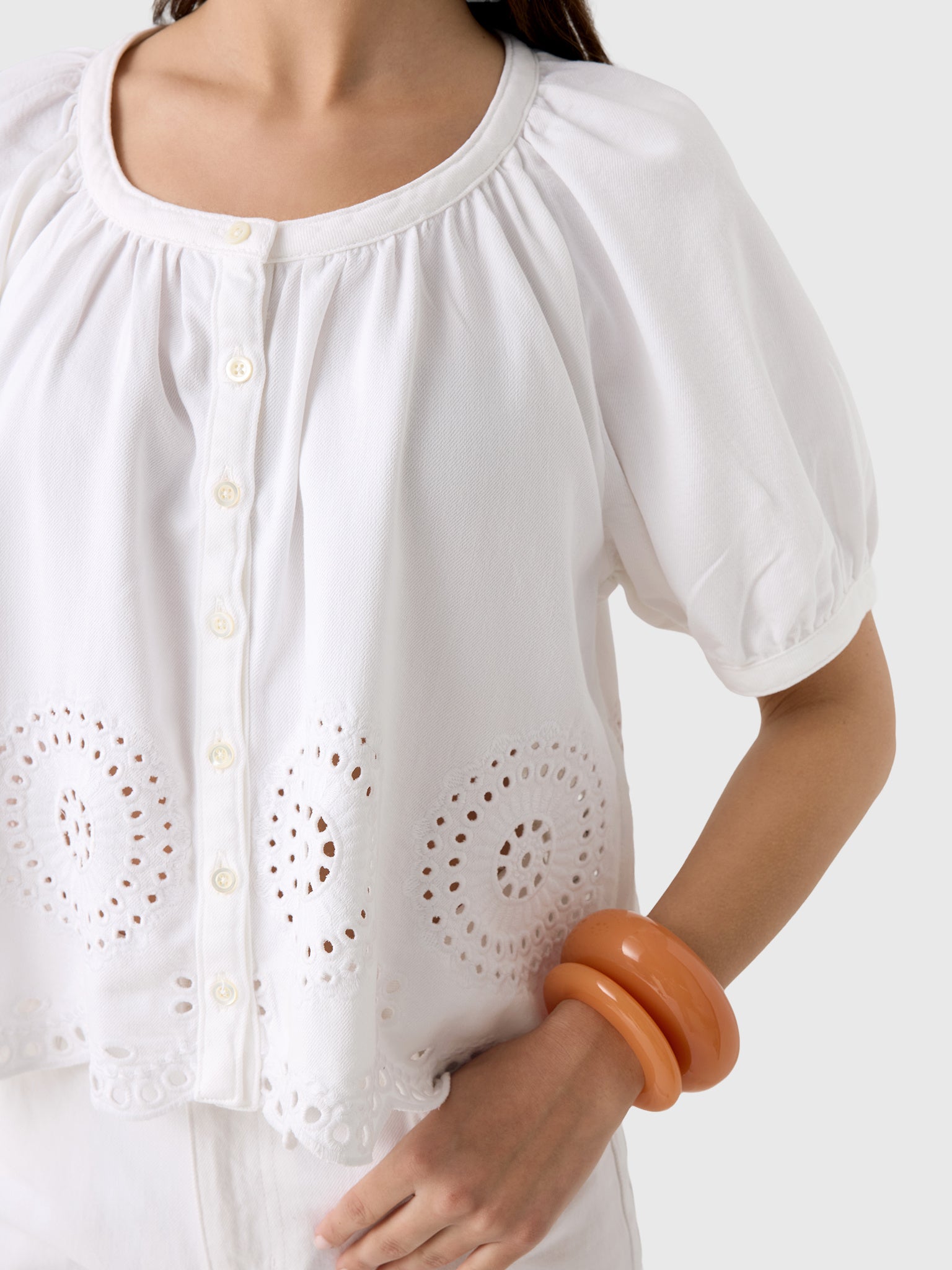 Frame Women's The Eyelet Resort Shirt - Saint Bernard