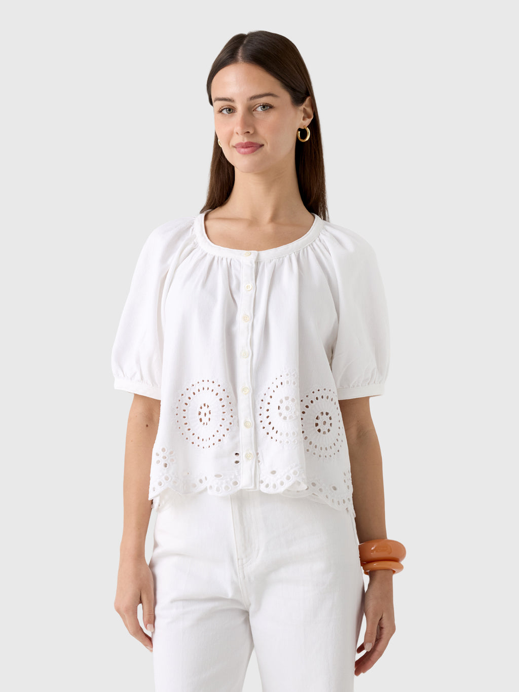 Frame Women's The Eyelet Resort Shirt - Saint Bernard