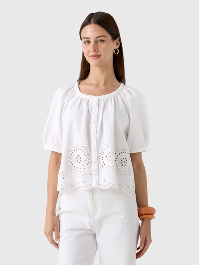 Frame Women's The Eyelet Resort Shirt - Saint Bernard