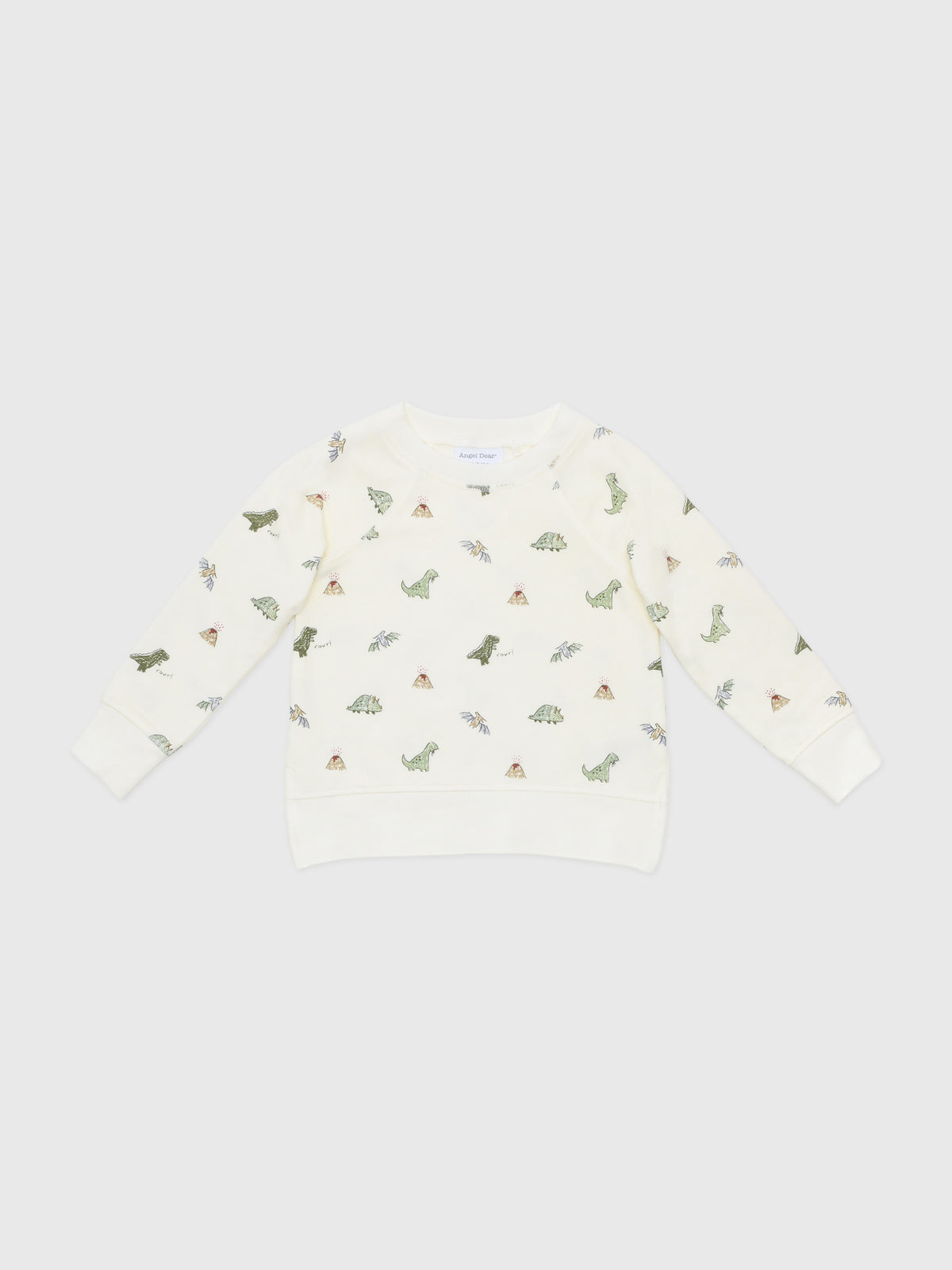 Angel Dear Baby Boys' Dinos Raglan Sweatshirt - Saint Bernard