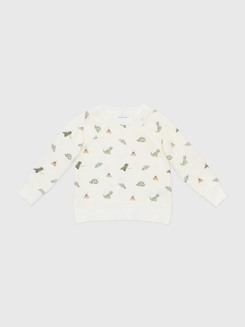 Angel Dear Baby Boys' Dinos Raglan Sweatshirt - Saint Bernard