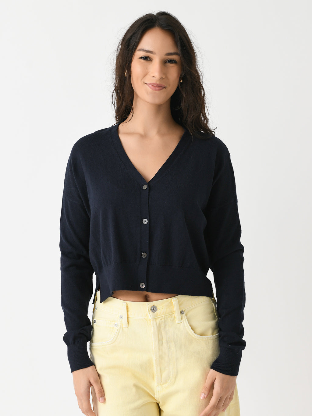 Organic John Patrick Women's Crop Cardigan - Saint Bernard