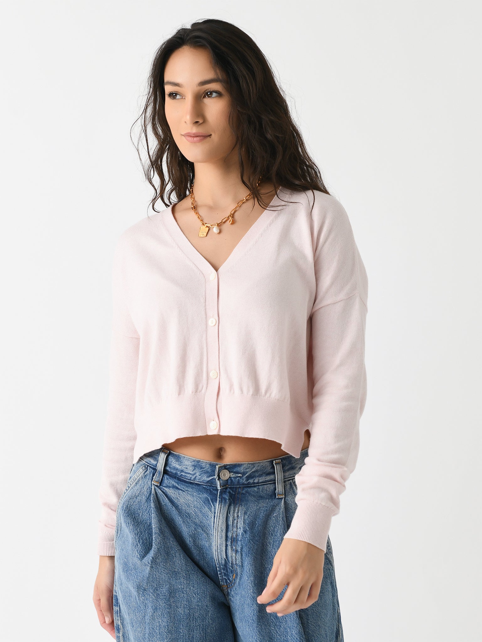 Organic John Patrick Women's Crop Cardigan - Saint Bernard