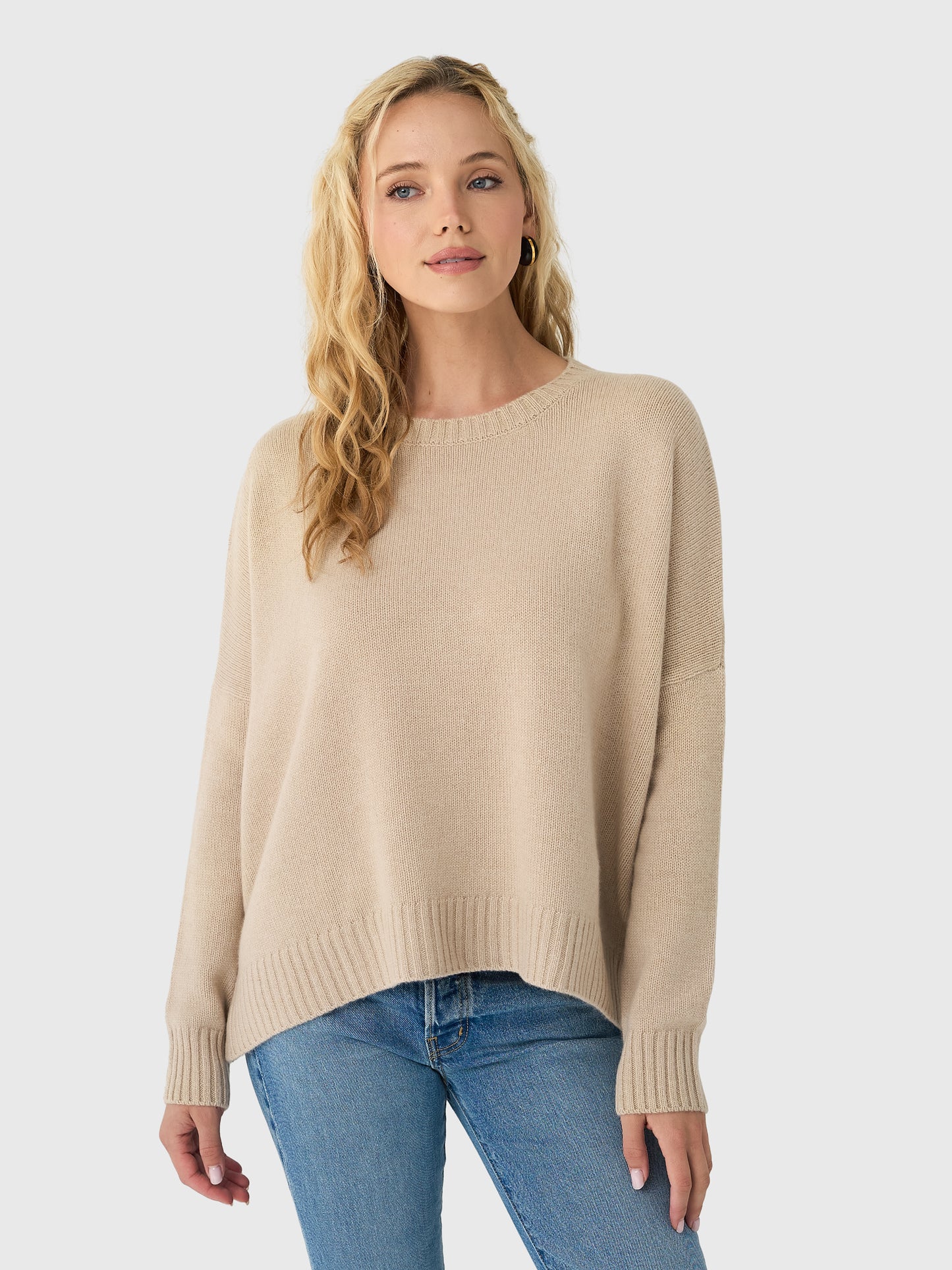 Organic John Patrick Women's Cashmere Wide Pullover - Saint Bernard