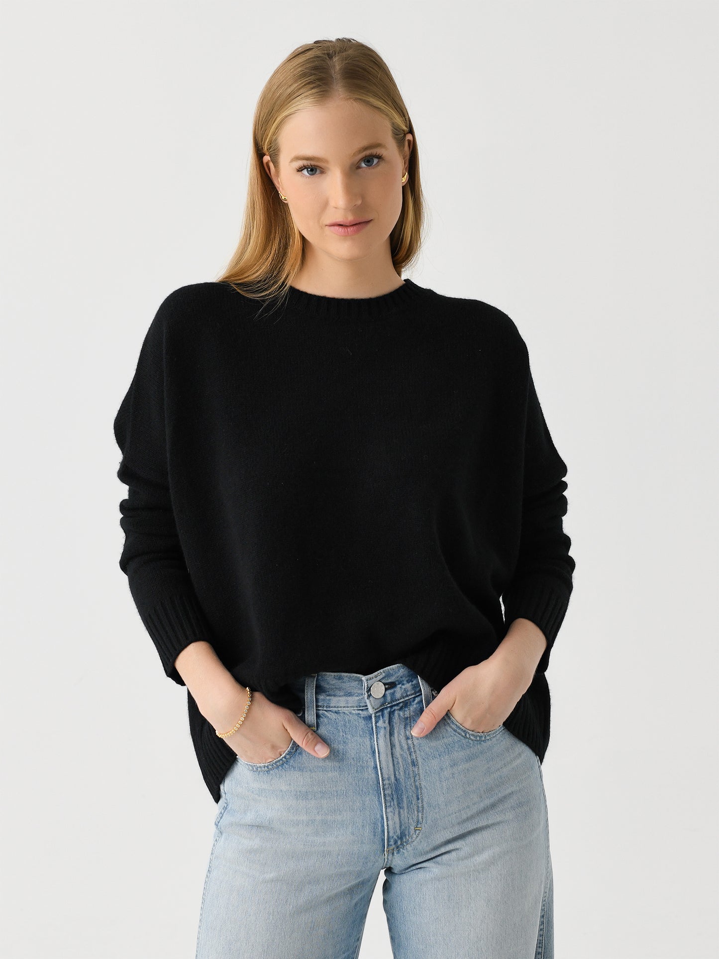 Organic John Patrick Women's Cashmere Wide Pullover - Saint Bernard