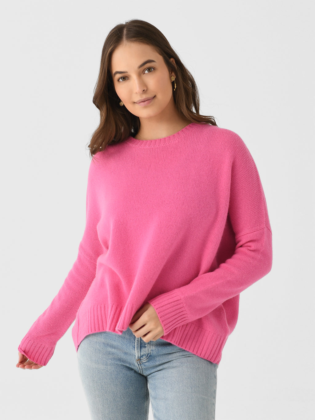 Organic John Patrick Women's Cashmere Wide Pullover - Saint Bernard