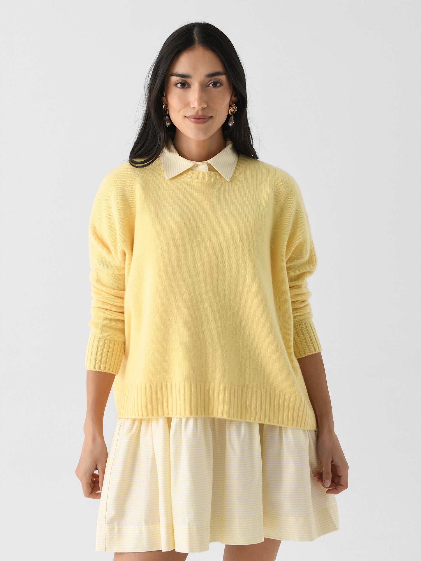 Organic John Patrick Women's Cashmere Wide Pullover - Saint Bernard