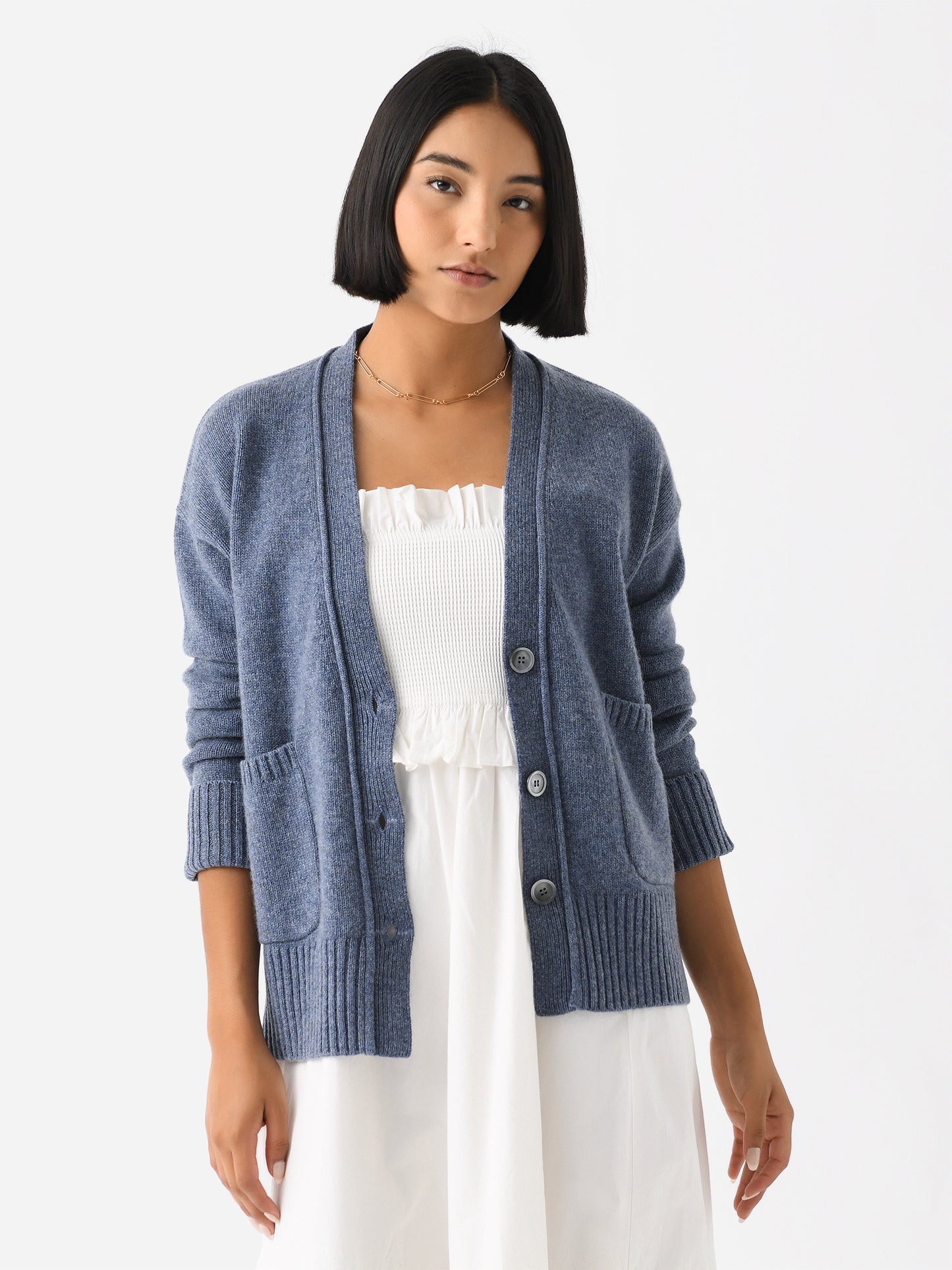 Organic John Patrick Women's Two Pocket Cardigan - Saint Bernard