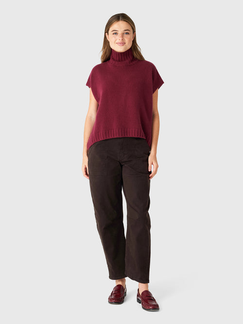 Organic John Patrick Women's Turtleneck Gilet - Saint Bernard