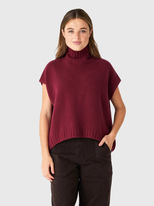 Organic John Patrick Women's Turtleneck Gilet - Saint Bernard